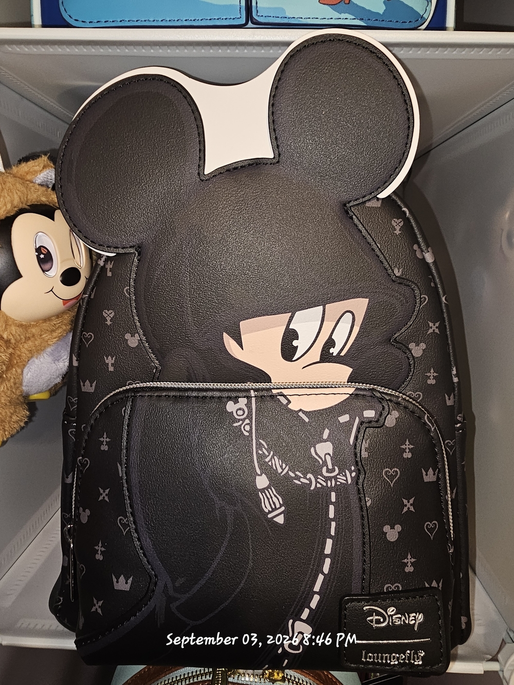 Loungefly x Disney Black Mickey Ear Backpack